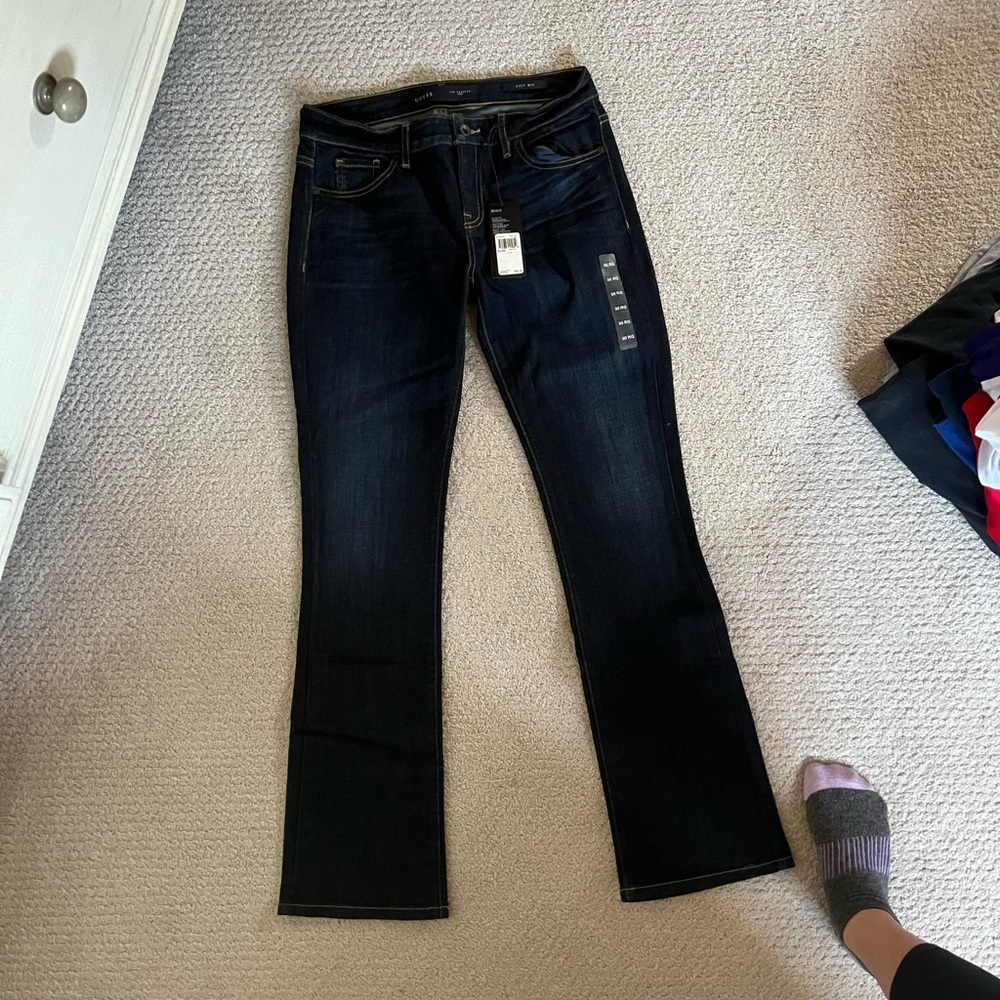 Guess boot leg mid rise jeans